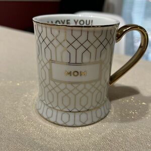 Rosanna White and Gold MOM Mug